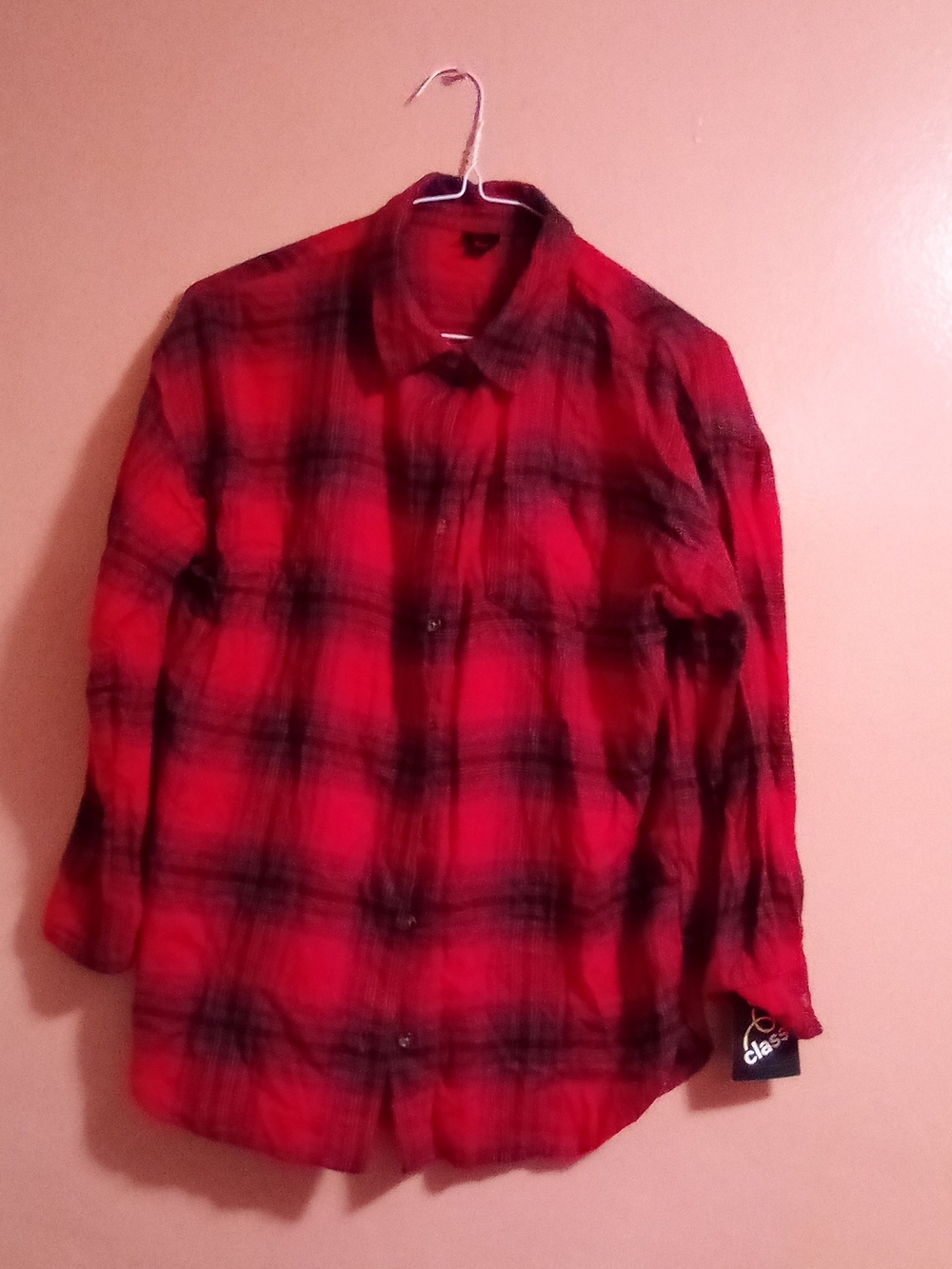 art class Red and Black Plaid Shirt ( Bag Q )